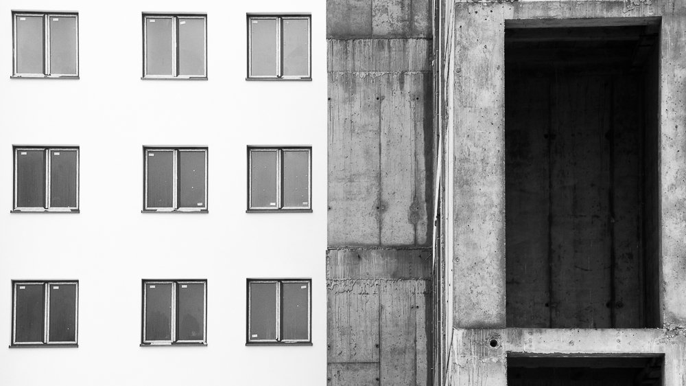 Adam Mazek Photography perspective Warsaw 2017. Perspective, part I. Windows. Concrete. Ursynow.