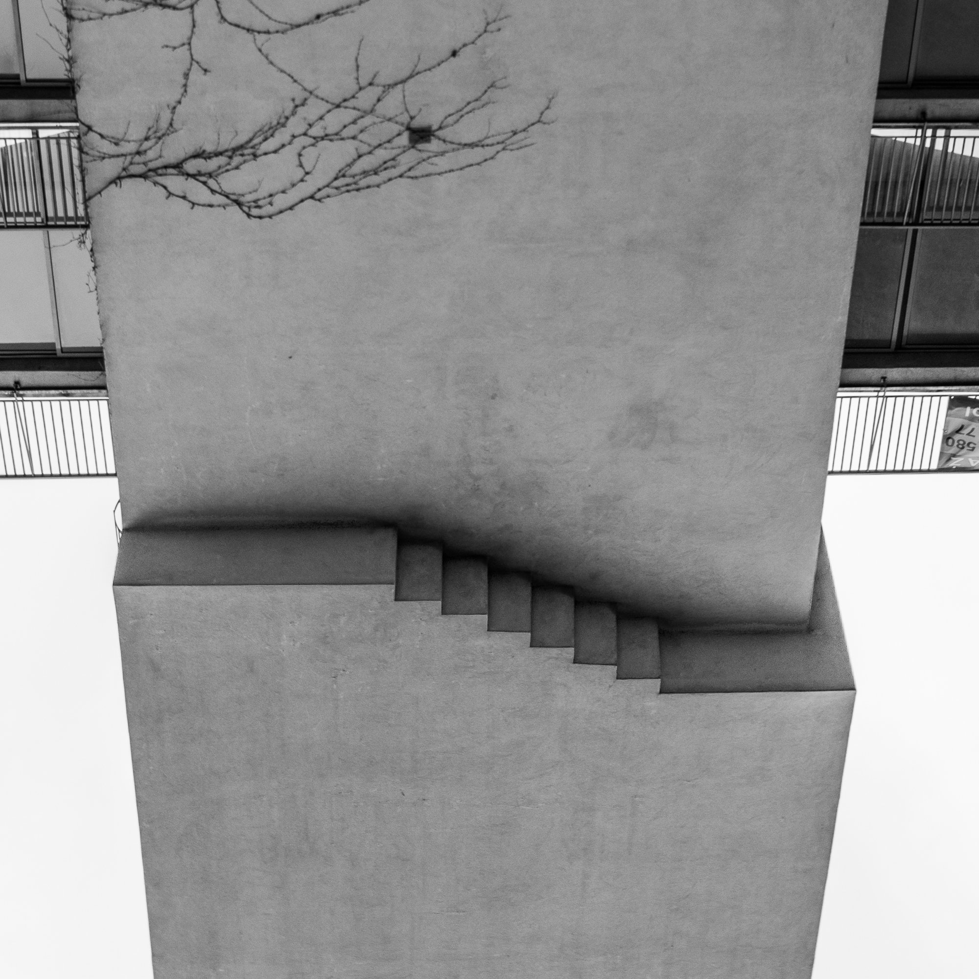 Adam Mazek Photography Warsaw 2016. Doubts. Stairs. Square. Minimalism. Upside down.