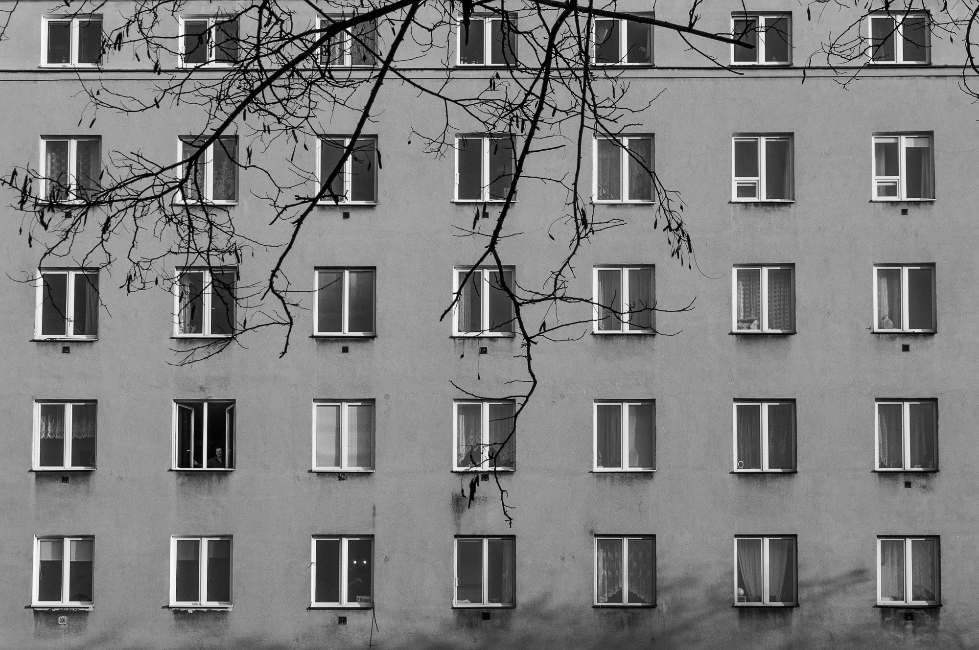 Adam Mazek Photography Warsaw 2017. Minimalism. Geometry. Rhythm of the music. Blocks of flats. Windows.