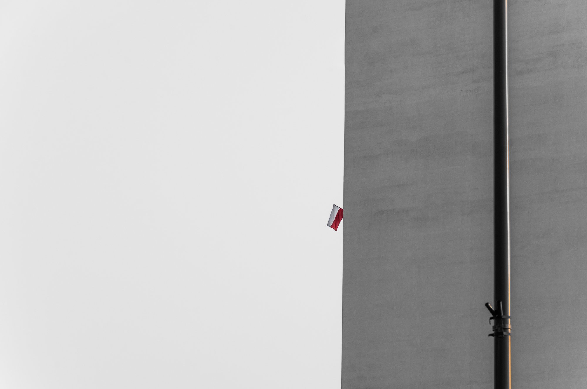 Adam Mazek Photography Warsaw 2018. Minimalism. Inspired by Poland. Flag of Poland. Concrete.