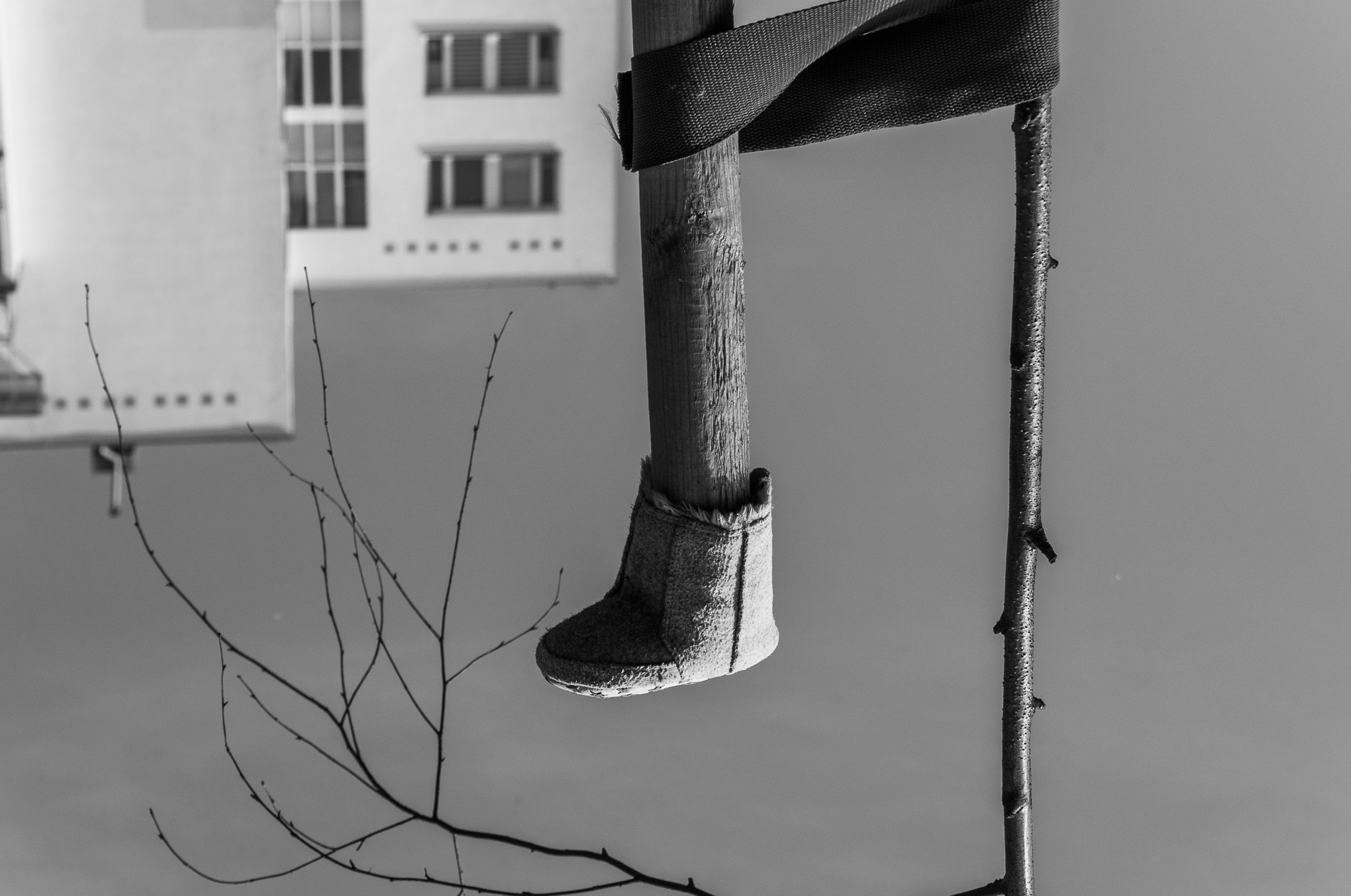Adam Mazek Photography Warsaw (Warszawa) 2019. Post: "Warranty." Minimalism, part 30. Perspective. Upside down. Little shoe.