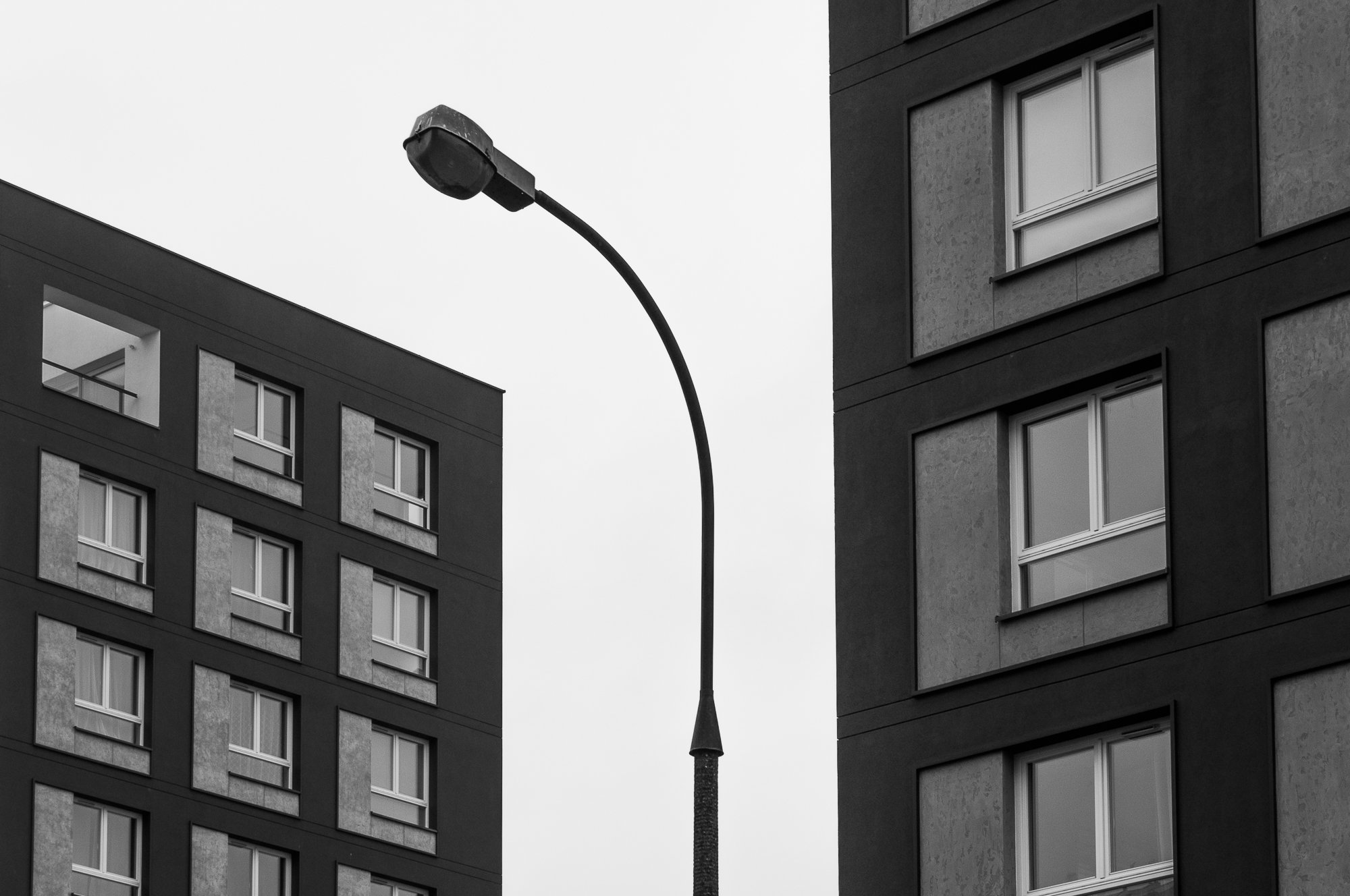 Adam Mazek Photography Warsaw 2021. Post: "Each subsequent day." Minimalism. Street lamp.